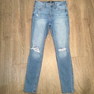 Hollister High-Rise Super Skinny Jeans Light Wash 5R Stretch